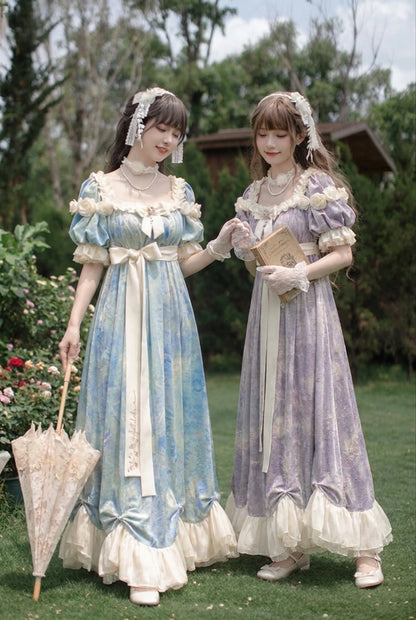 [Order Deadline: December 30] Sun and Moon Poem Oil Paint Elegant Rose Dress Complete Set