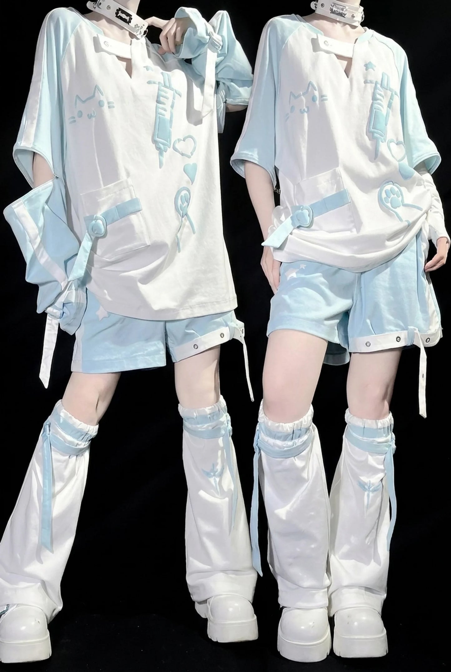 サブカルキャットサマーTシャツ+パンツ＋レッグカバー