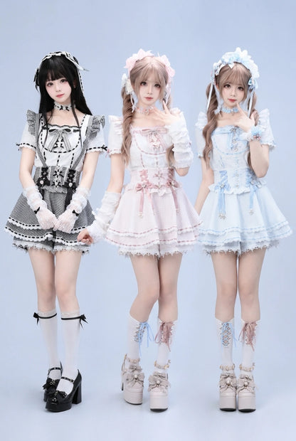 [Pre-order Item] Doll Girly Ryousangata Top + Skirt