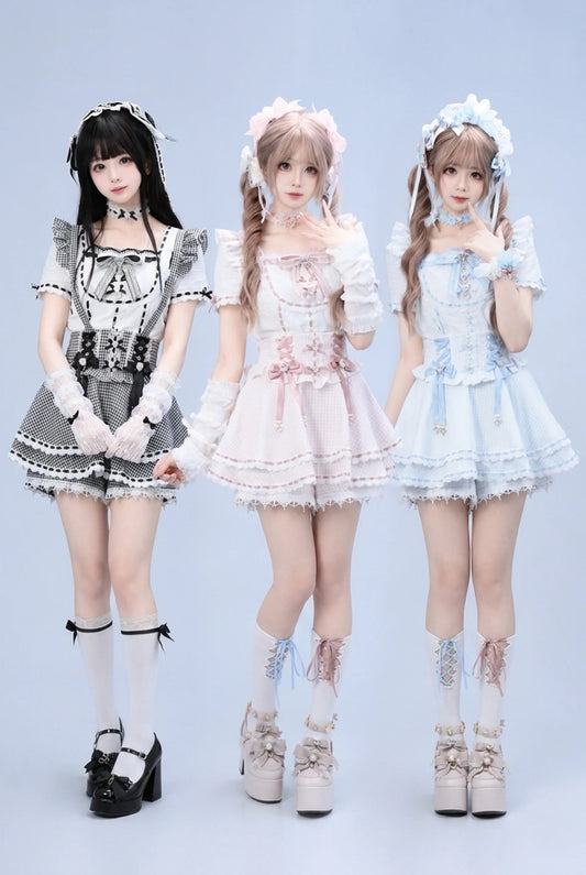 [Pre-order Item] Doll Girly Ryousangata Top + Skirt