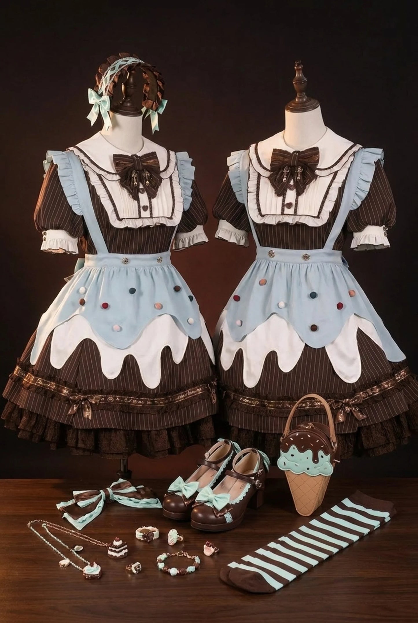Mint Chocolate Lolita Dress + Accessories