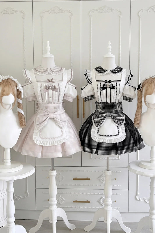 Mass-Produced Style Plaid Ruffle Top + Plaid Mini Skirt Set