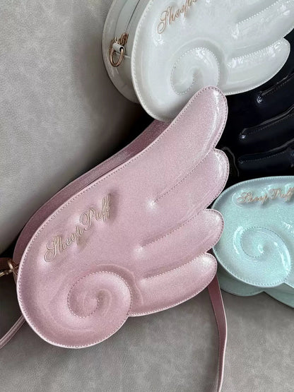 【10月28日予約締切】Black/White/Pink/Mint Sparkle Angel Wing Handbag Crossbody Bag