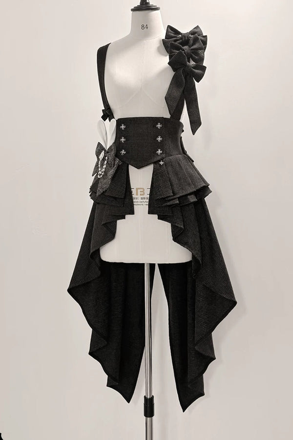 Lolita Prince Rabbit Waist Belt Shirt and Pants Set-Up