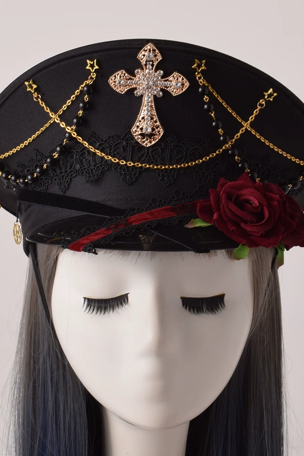 Dark Style Rose Sun Hat