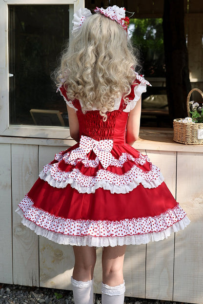 Red Check Cherry JSK Sundress
