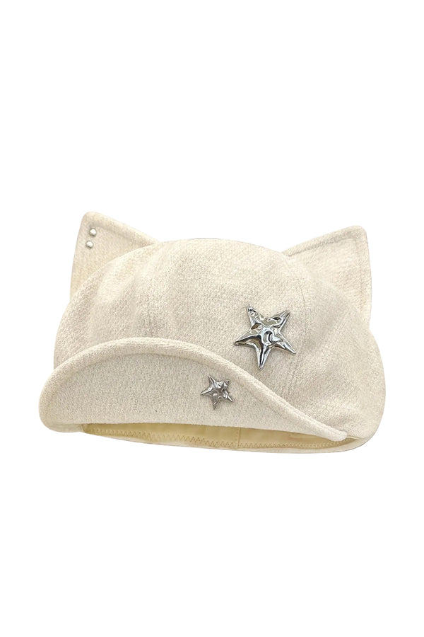 Cartoon Cat Ear Star Beret