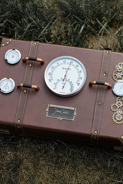 Valise de voyage marron steampunk