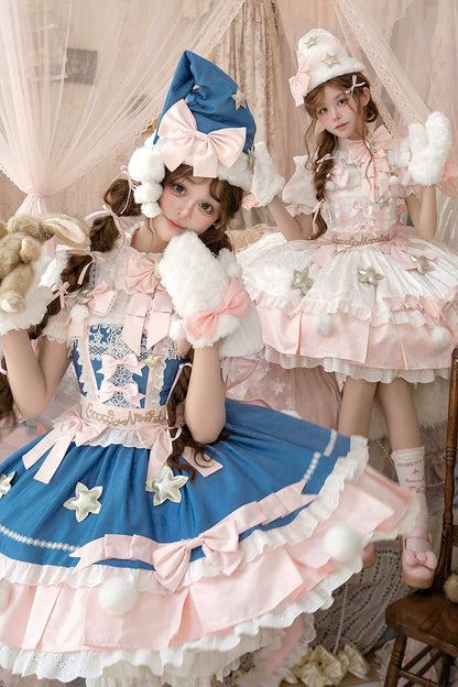 Completo da abito Lolita rosa «Good Morning»