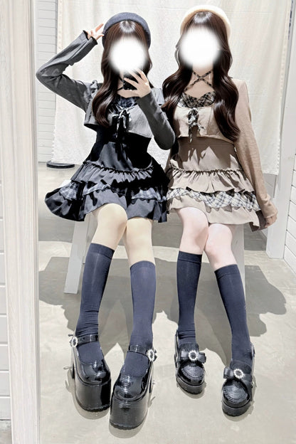 Galaxy Knit Cardigan And Dress Set