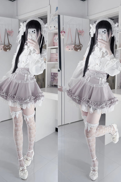 High-Waisted Puffy Cake Skirt Set