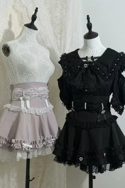 High-Waisted Puffy Cake Skirt Set