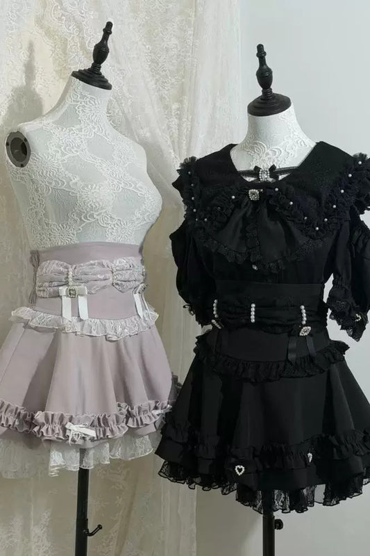 High-Waisted Puffy Cake Skirt Set