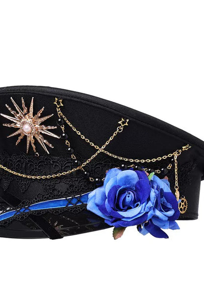 Steampunk Lolita Rose Chain Sun Hat