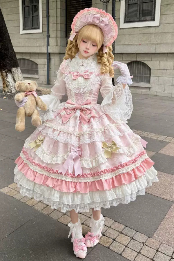 White Tea Ribbon Lolita JSK Dress