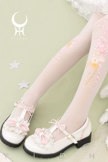 Floral Print Tights