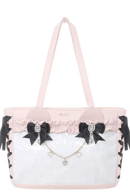 Original Ruffled Bow Handbag Tote Bag