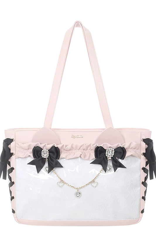 Original Ruffled Bow Handbag Tote Bag