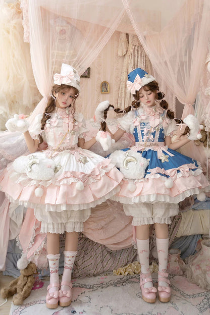Completo da abito Lolita rosa «Good Morning»