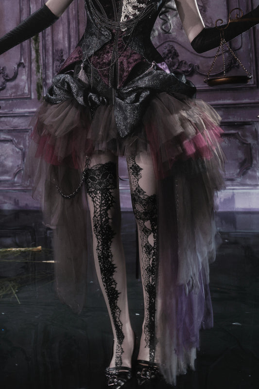 Asymmetrischer Gothic-Meshrock