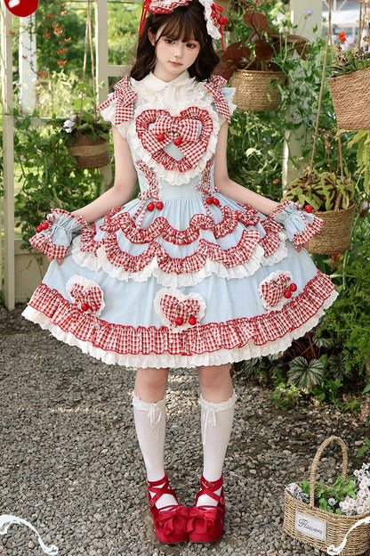 Red Check Cherry JSK Sundress