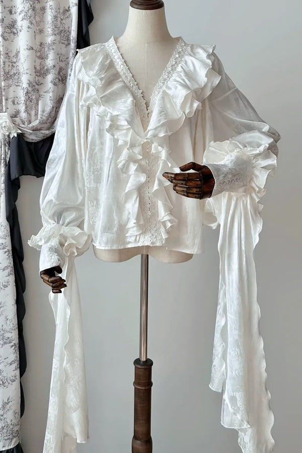 Oracle V-Neck Batwing Blouse