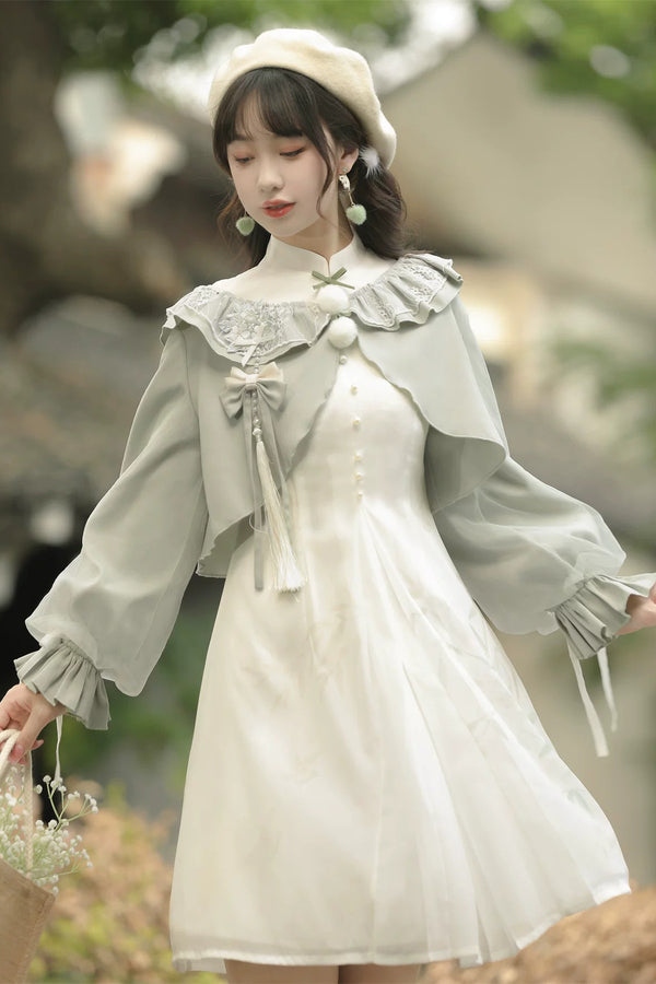 Lolita Han Element Pastoral Dress Set-Up