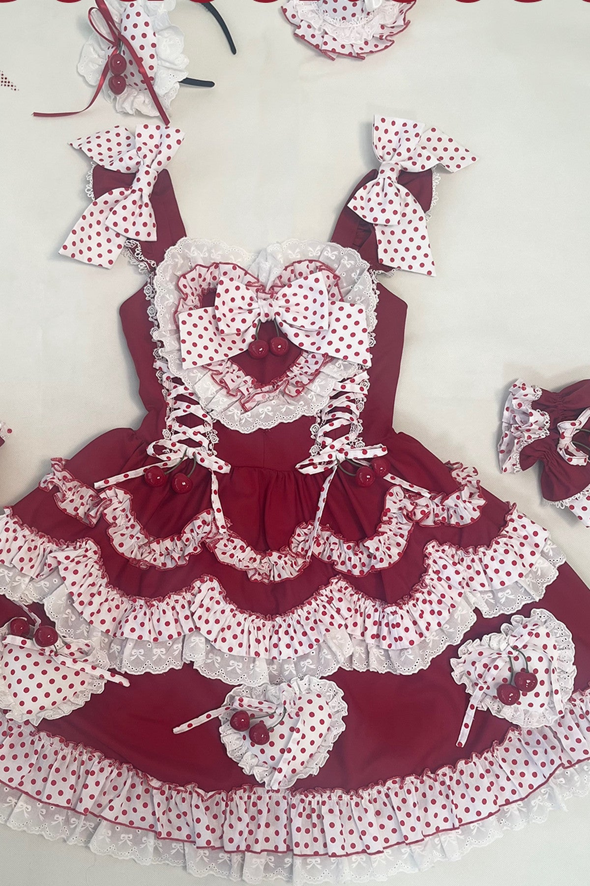 Red Check Cherry JSK Sundress