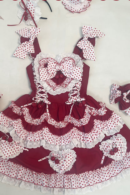 Red Check Cherry JSK Sundress