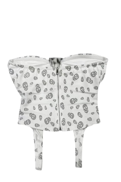 Haut bandeau rembourré asymétrique à imprimé léopard