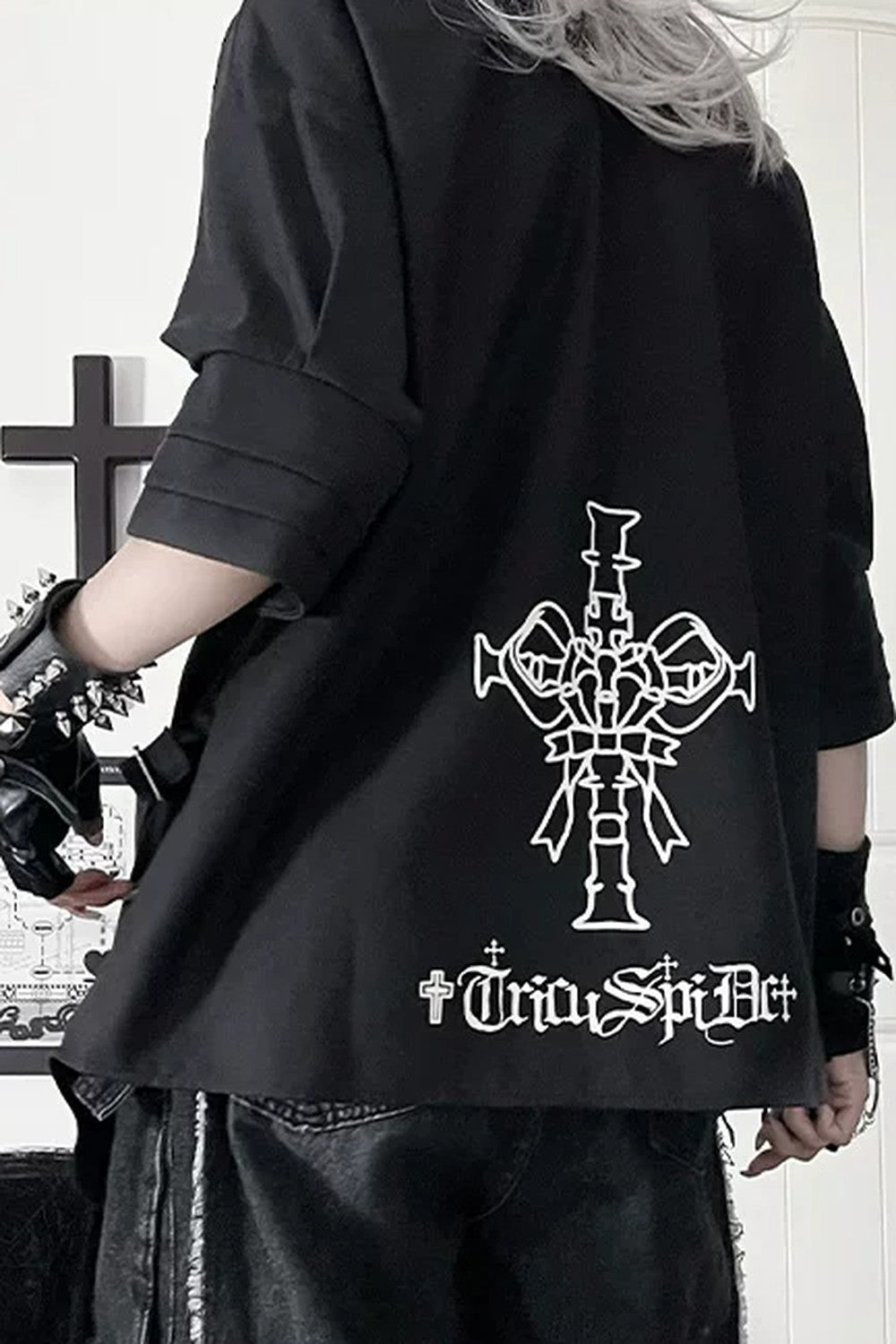 Deconstructed Metal Tie Short-Sleeved Shirt