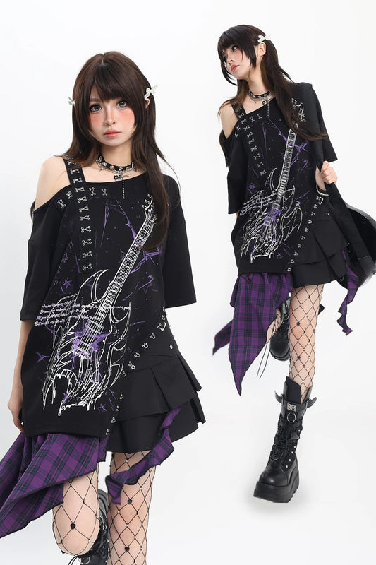 Cat Irregular Loose T-shirt
