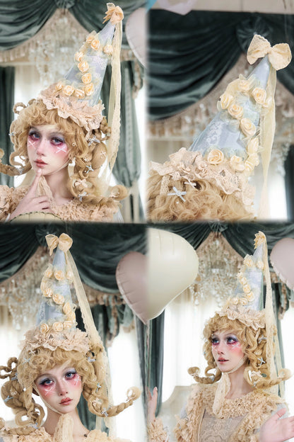 French Rococo Cream Cake Cookie Hat