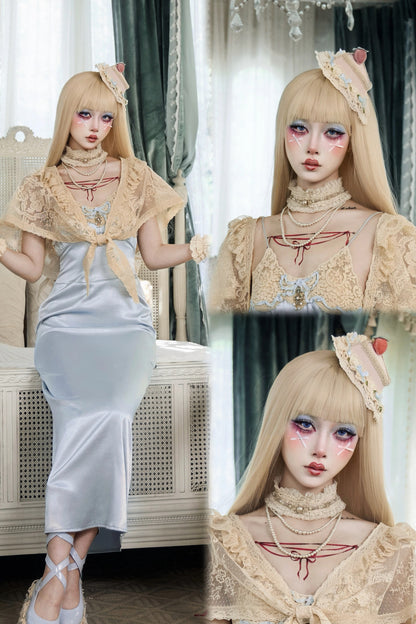 French Rococo Cream Cake Cookie Hat