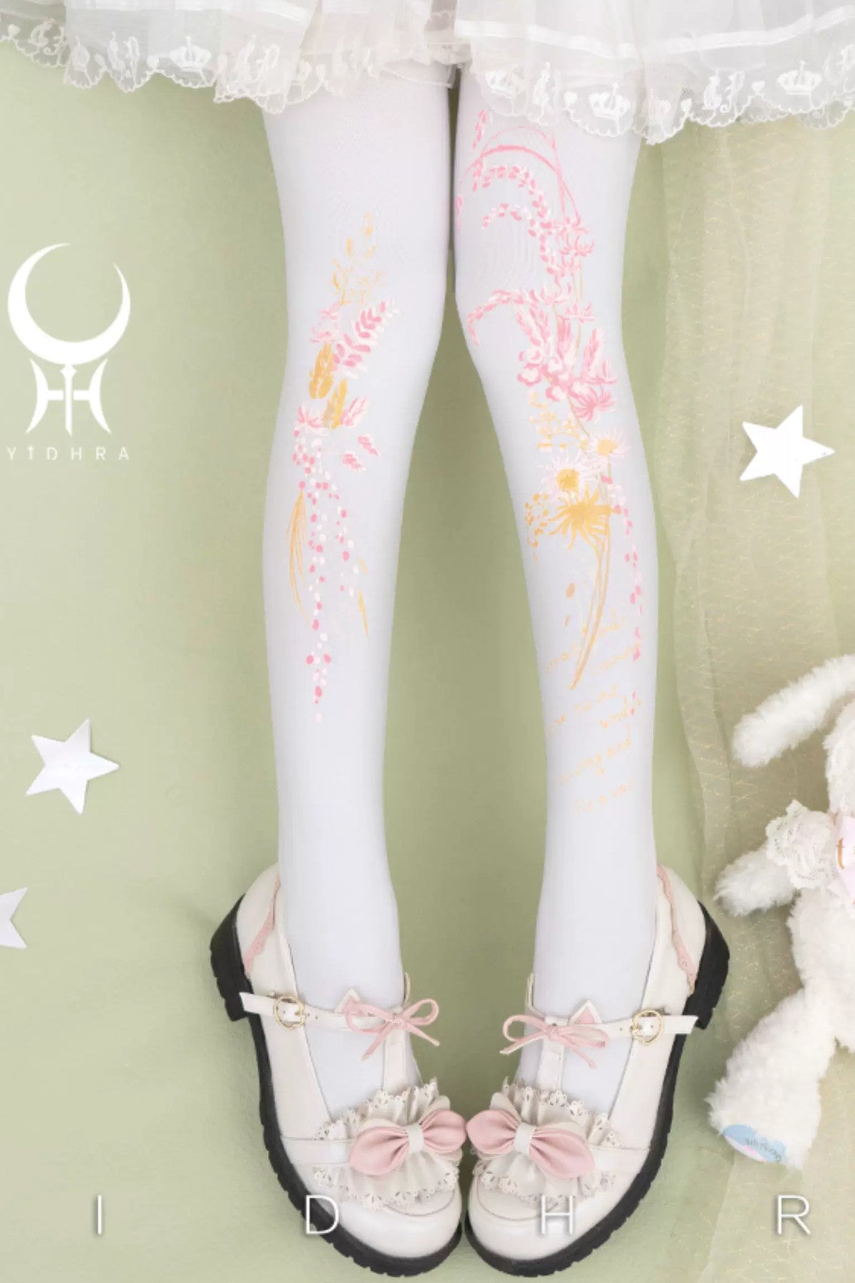 Floral Print Tights