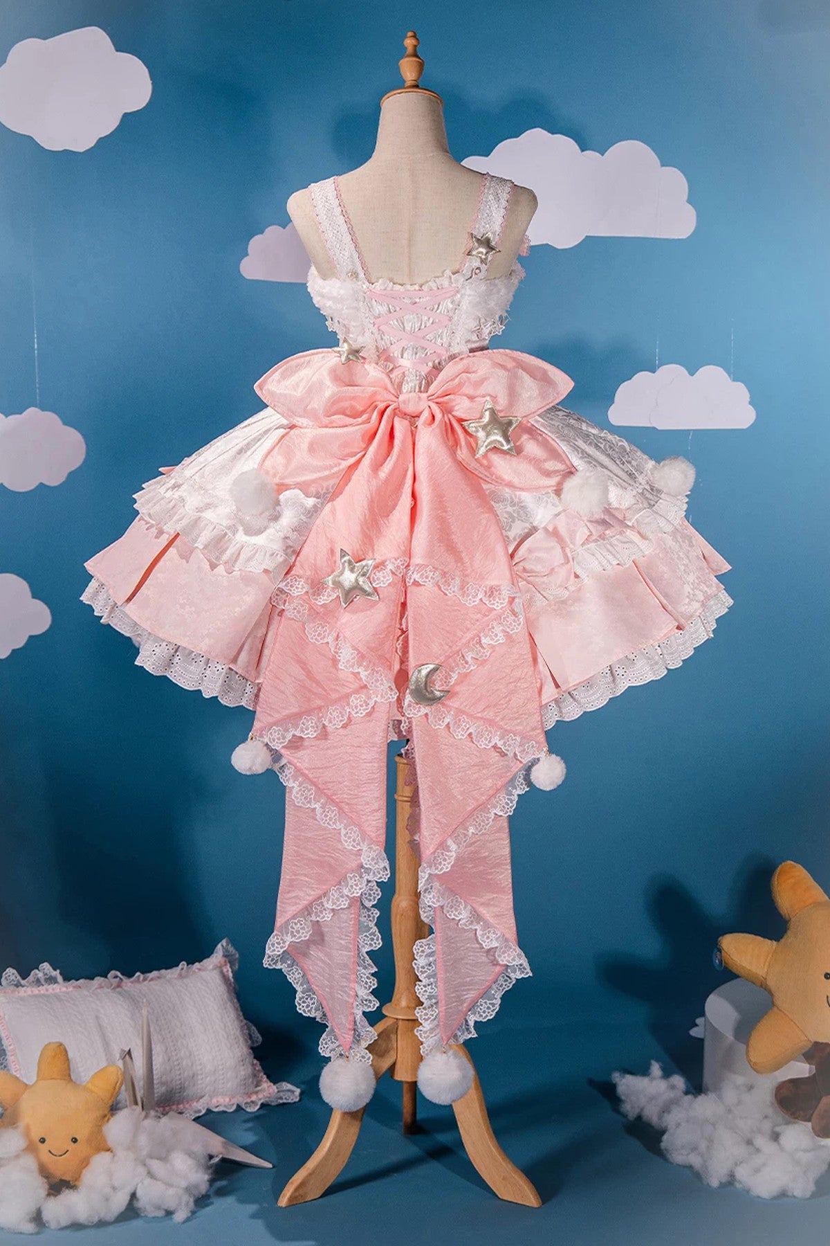 Completo da abito Lolita rosa «Good Morning»