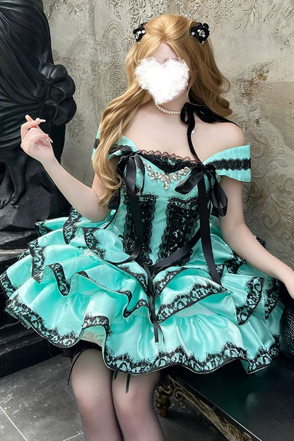 Halloween Ghostly Mini Dress Set