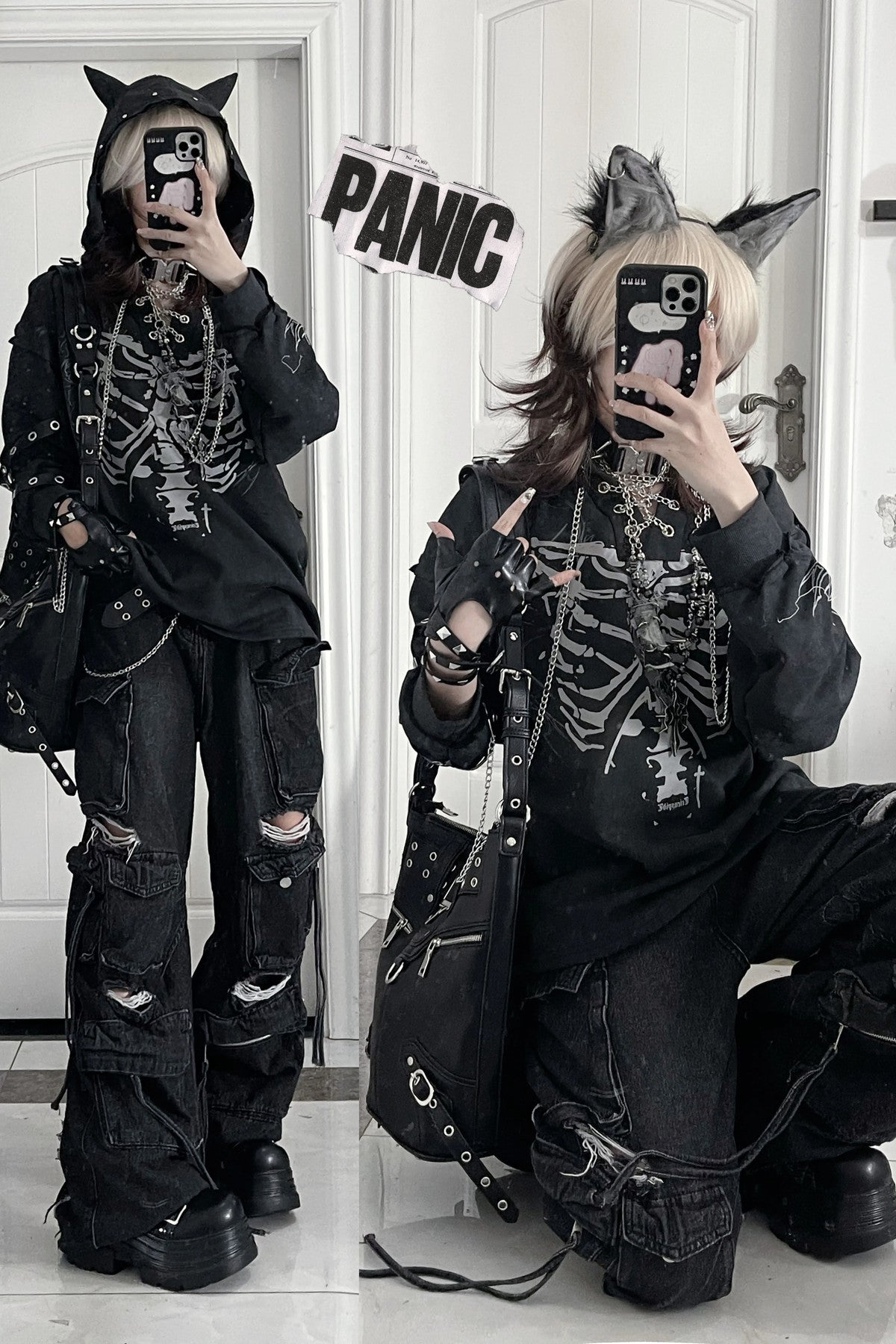 Bone Rib Tie-Dye Hoodie