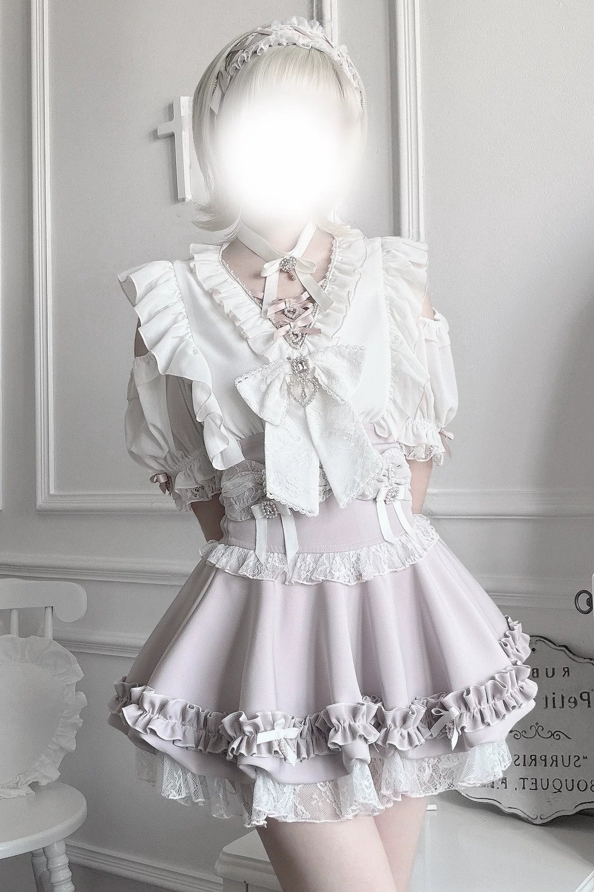 High-Waisted Puffy Cake Skirt Set
