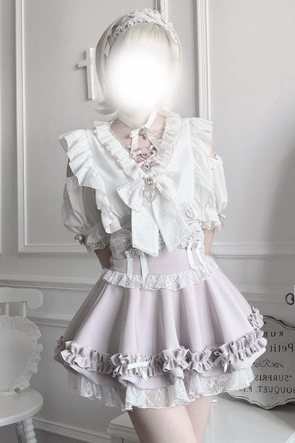 High-Waisted Puffy Cake Skirt Set