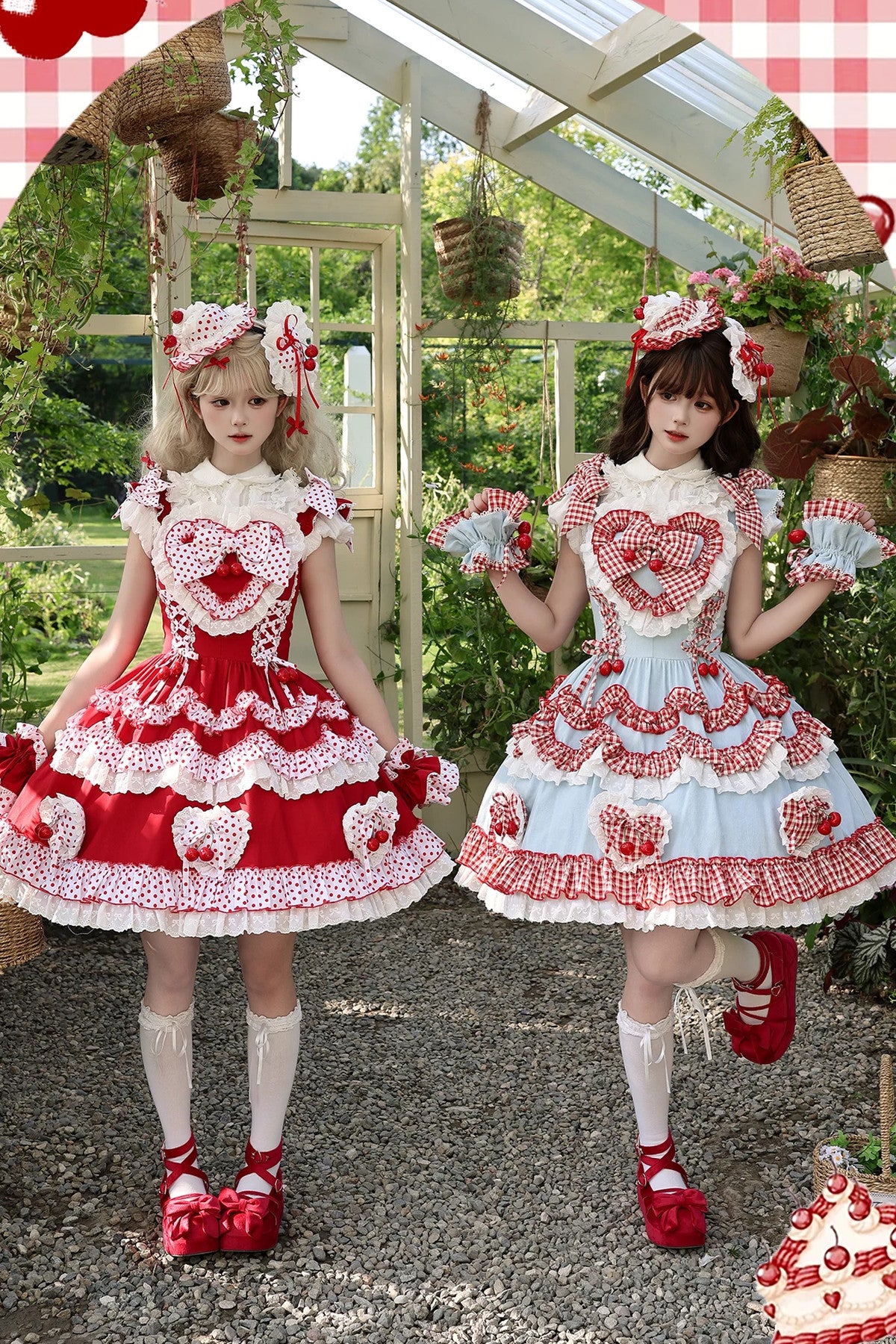 Red Check Cherry JSK Sundress