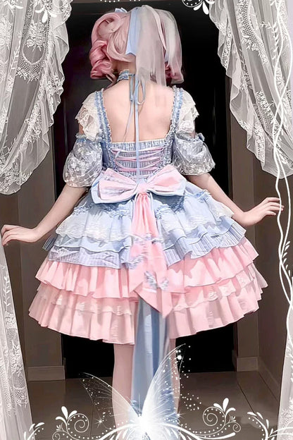 Ensemble robe Lolita en dentelle glaçage sel marin