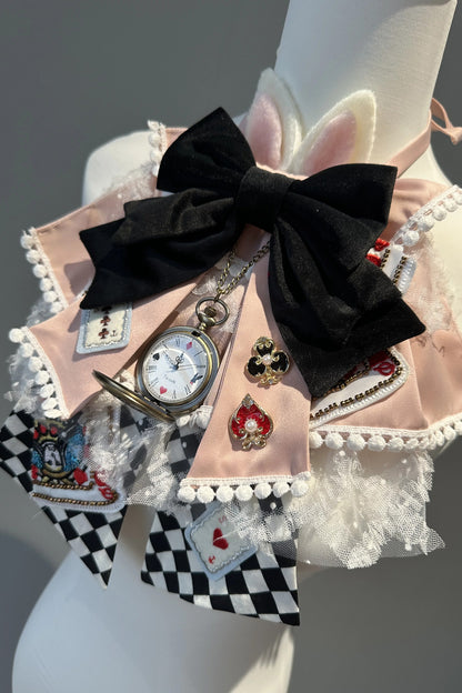Pink Alice-Themed Prince-Style Bib Collar