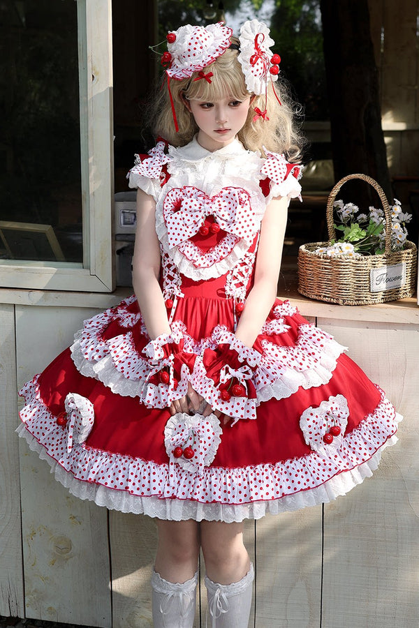 Red Check Cherry JSK Sundress