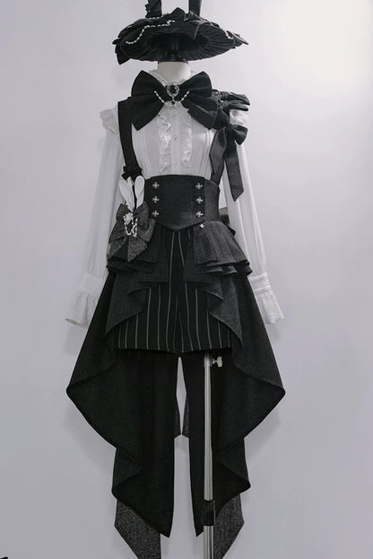Lolita Prince Rabbit Waist Belt Shirt and Pants Set-Up