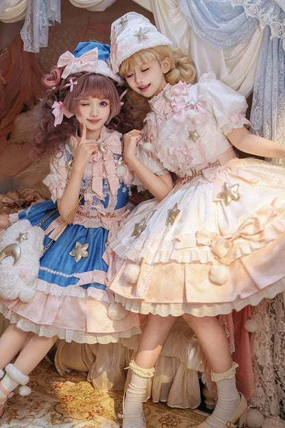Completo da abito Lolita rosa «Good Morning»