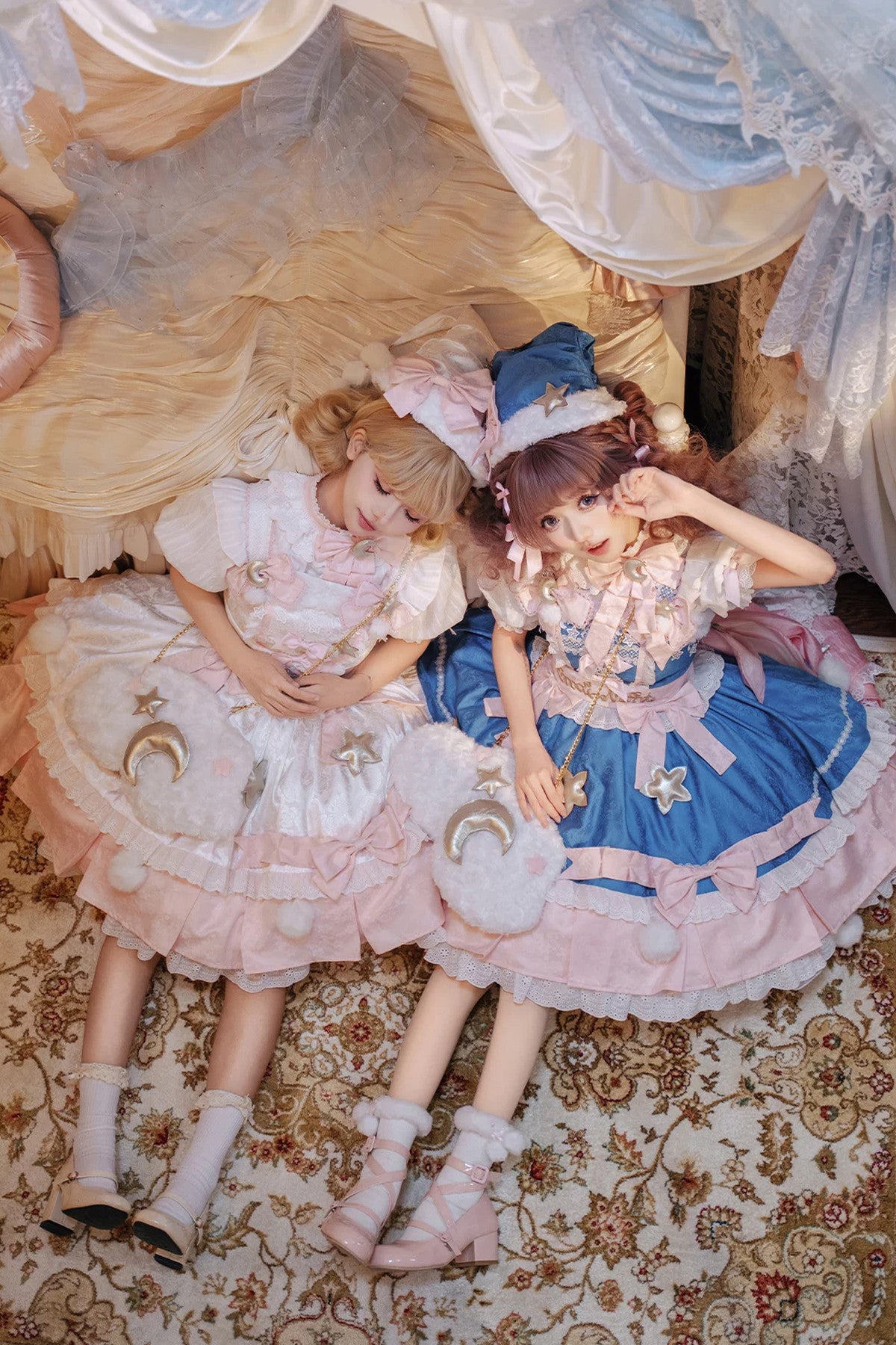 Completo da abito Lolita rosa «Good Morning»