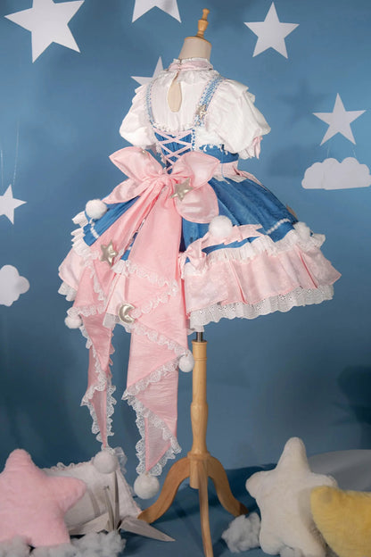 Completo da abito Lolita rosa «Good Morning»