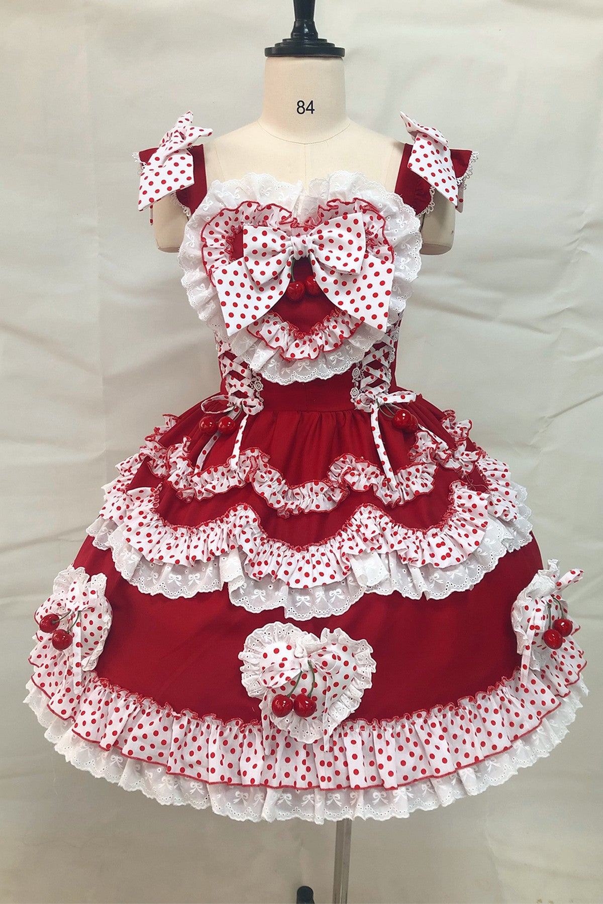 Red Check Cherry JSK Sundress