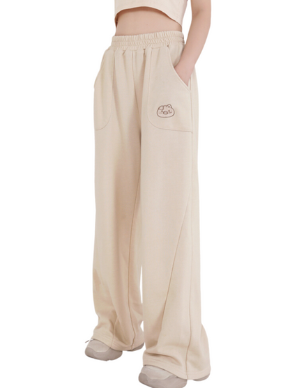 Casual wind pants Piggy Straight Pants